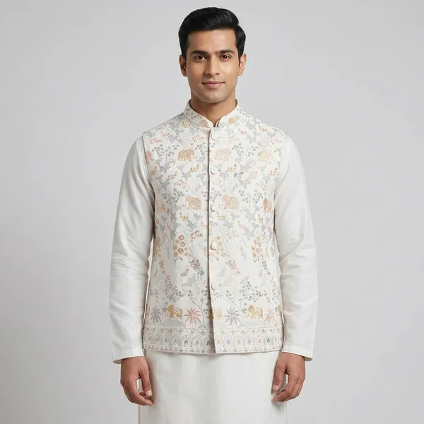 White_Premium_Cotton_Kurta_Pajama_For_Men