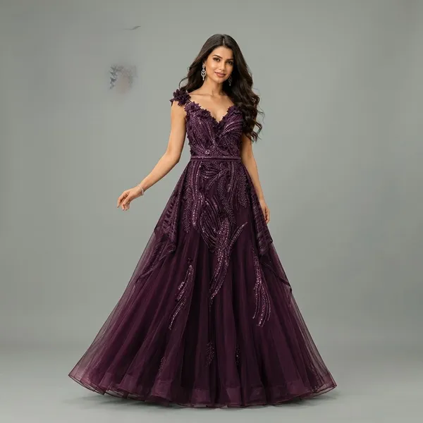 Purple_Premium_Tishu_Stitched_Gown_For_Women