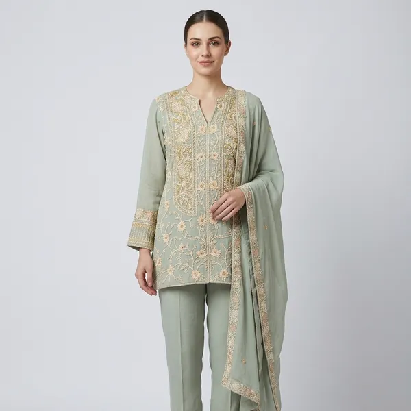 Pastel_Blue_Premium_Georgette_Co-Ord_Set_For_Women