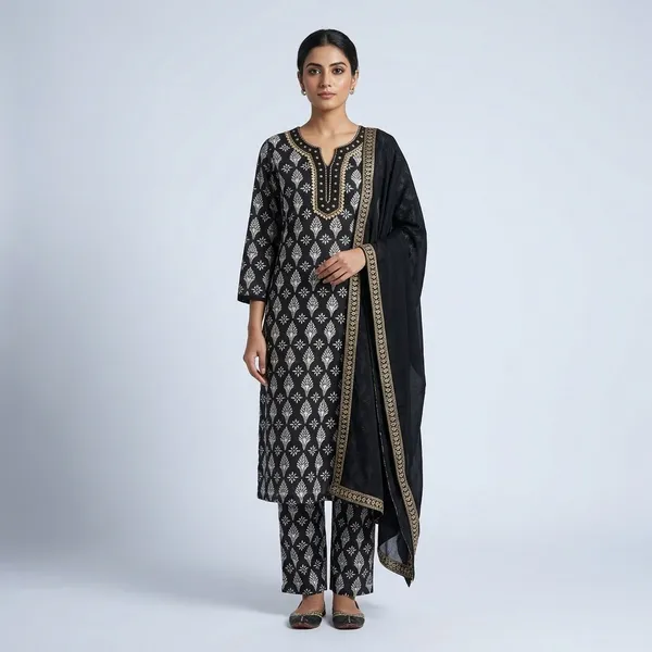 Black_And_White_Premium_Cotton_Suit_For_Women