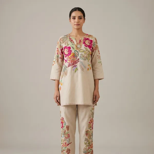 White_Premium_Cotton_Co-Ord_Set_For_Women