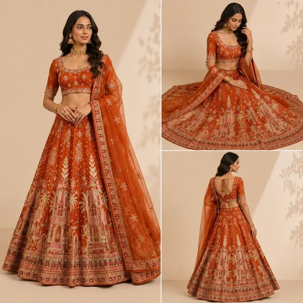 Orange_Premium_Silk_Unstitched_Lehenga_For_Women