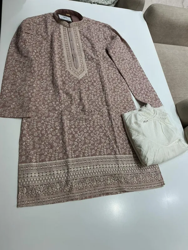 Brown_Premium_Cotton_Kurta_Pajama_For_Men