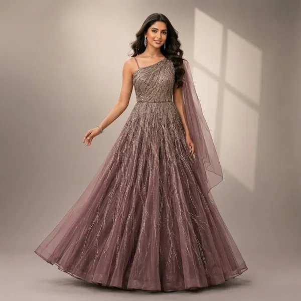 Mauve_Premium_Shimmery_Net_Stitched_Gown_For_Women