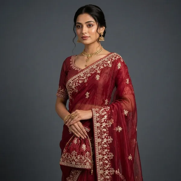 Maroon_Premium_Premium_Banarasi_Silk_Saree_With_Blouse_Piece_For_Women