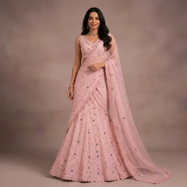 Pink_Premium_Net_Unstitched_Lehenga_For_Women