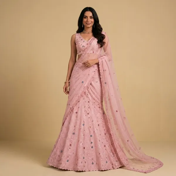 Pink_Premium_Net_Unstitched_Lehenga_For_Women