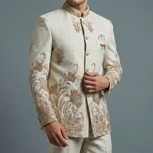 Cream_Premium_Kosa_Jodhpuri_For_Men