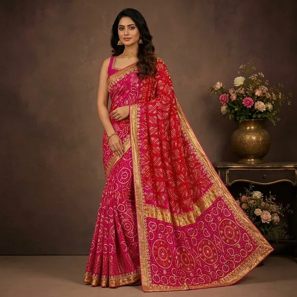 Pink_Premium_Georgette_Saree_With_Blouse_Piece_For_Women