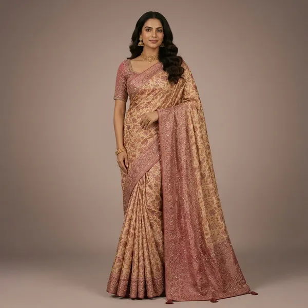 Pink_Premium_Silk_Saree_With_Blouse_Piece_For_Women