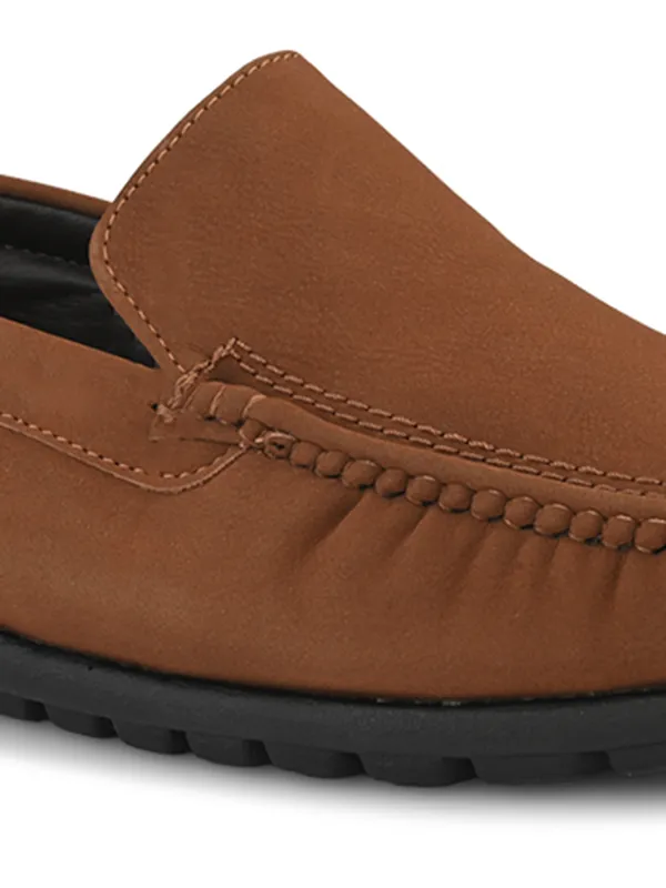 Tan_Faux_Leather_Slip-On_Loafers_For_Men