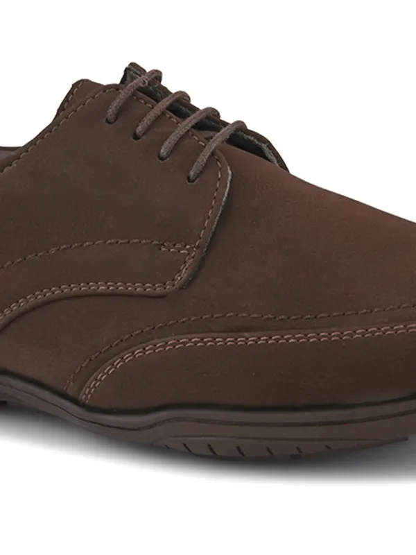 Brown_Leather_Lace-Up_Casual_Shoes_For_Men
