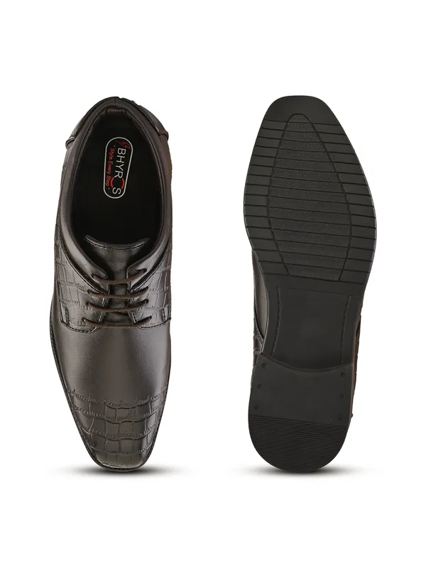 Brown_Leather_Crocodile_Embossed_Formal_Lace-Up_Shoes_For_Men