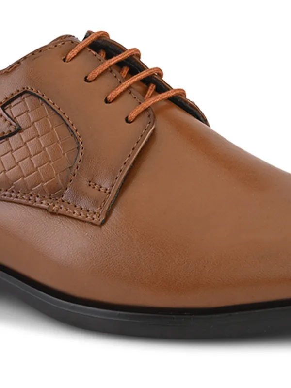 Tan_Faux_Leather_Textured_Formal_Derby_Shoes_For_Men