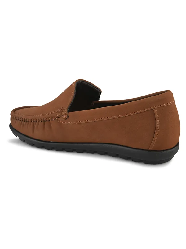 Tan_Faux_Leather_Slip-On_Loafers_For_Men