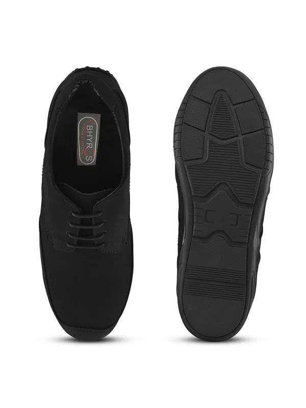 Black_Leather_Lace-Up_Casual_Shoes_For_Men