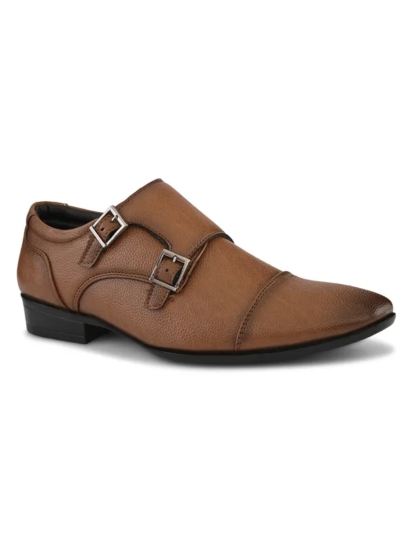 Tan_Leather_Double_Monk_Strap_Formal_Shoes_For_Men