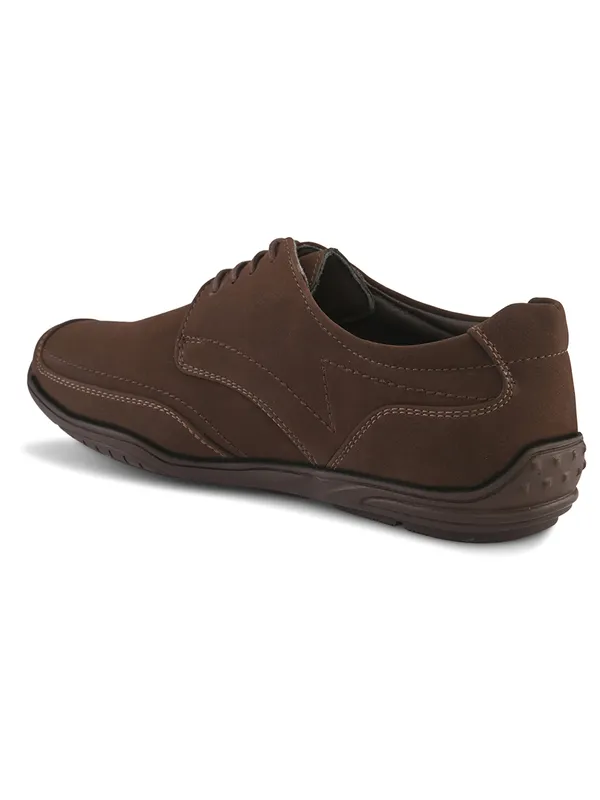 Brown_Leather_Lace-Up_Casual_Shoes_For_Men