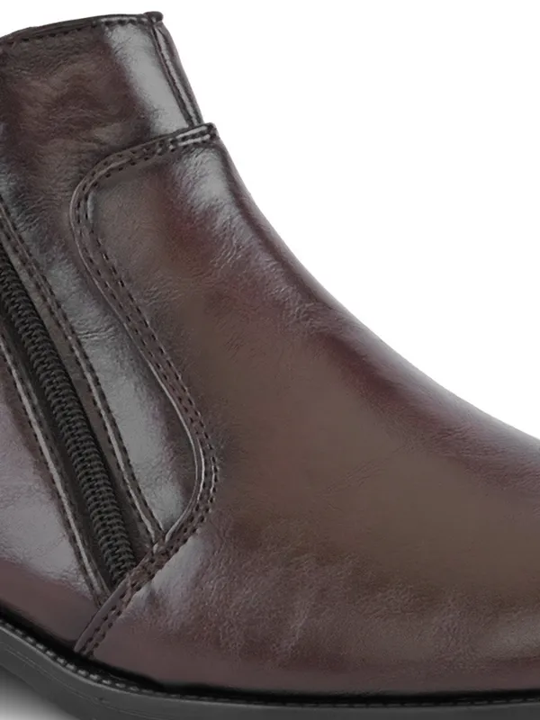Brown_Faux_Leather_Zip_Detail_Boots_for_Men