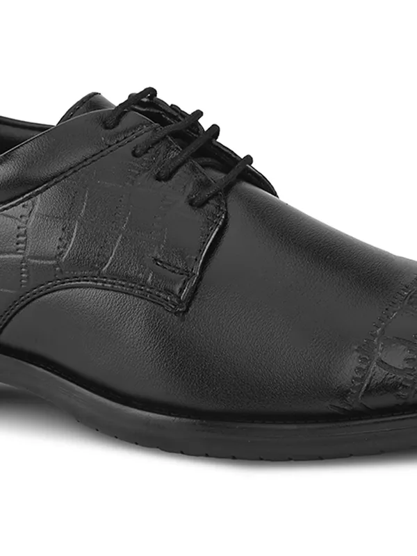 Black_Faux_Leather_Textured_Formal_Derby_Shoes_For_Men