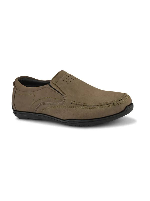 Olive_Green_Faux_Leather_Slip-On_Casual_Shoes_For_Men