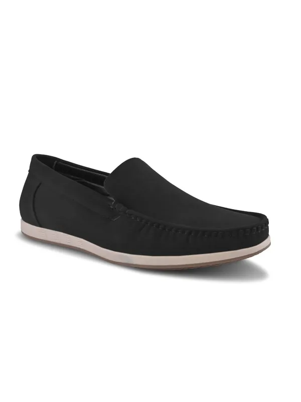 Black_Faux_Leather_Loafers_Slip-On_For_Men