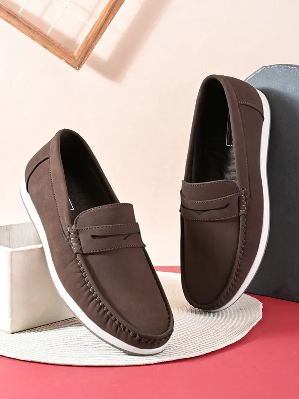 Brown_Faux_Leather_Slip-On_Loafers_For_Men