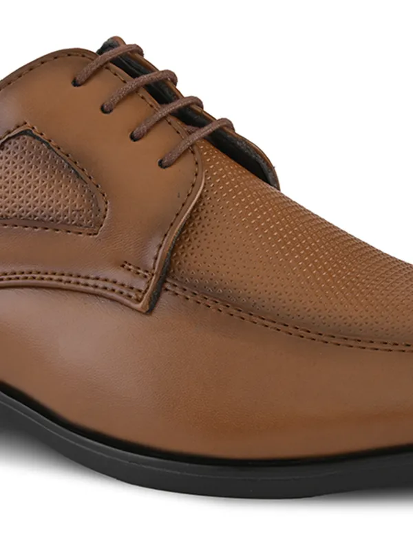 Tan_Leather_Textured_Formal_Derby_Shoes_For_Men