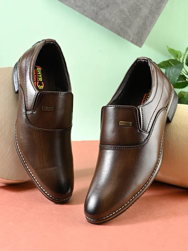 Brown_Faux_Leather_Formal_Slip-On_Shoes_For_Men