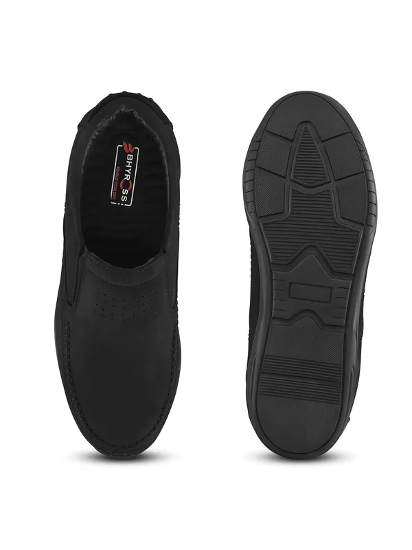 Black_Faux_Slip-On_Casual_Shoes_For_Men
