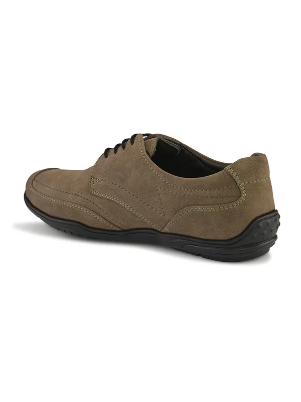 Olive_Faux_Leather_Lace-Up_Casual_Shoes_For_Men