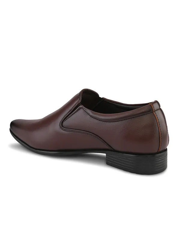 Brown_Leather_Elastic_Panel_Formal_Slip-On_Shoes_For_Men