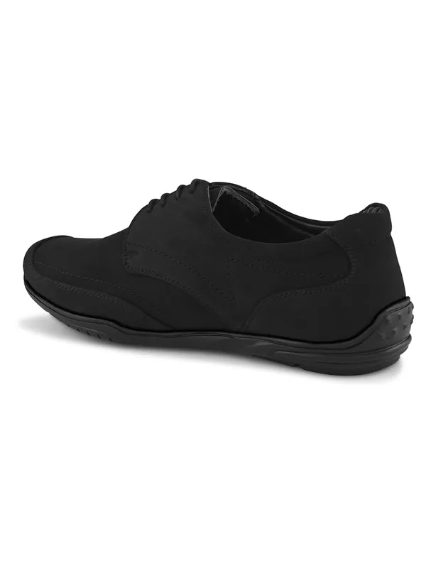 Black_Leather_Lace-Up_Casual_Shoes_For_Men