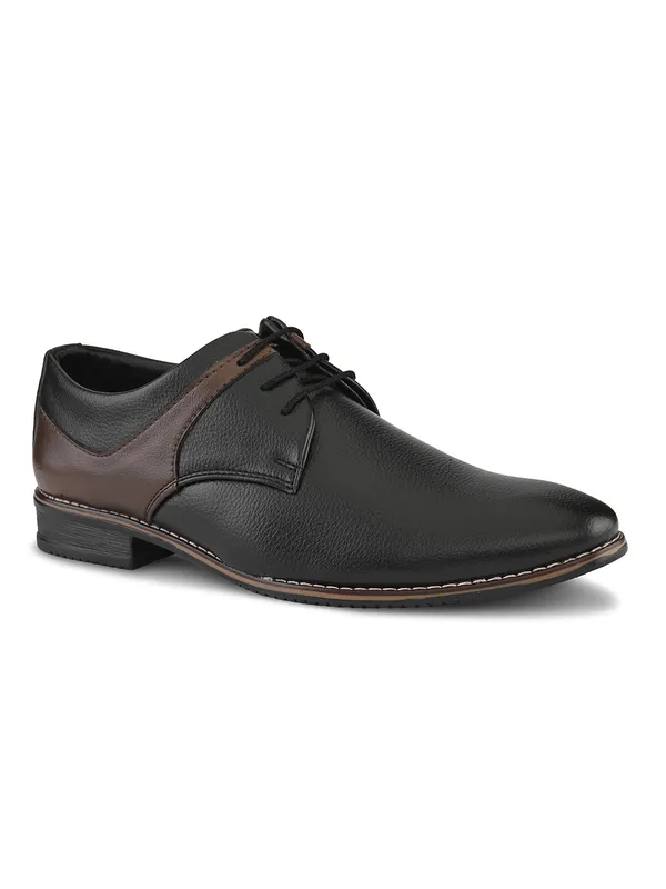 Black_Faux_Leather_Lace-Up_Formal_Derby_Shoes_For_Men