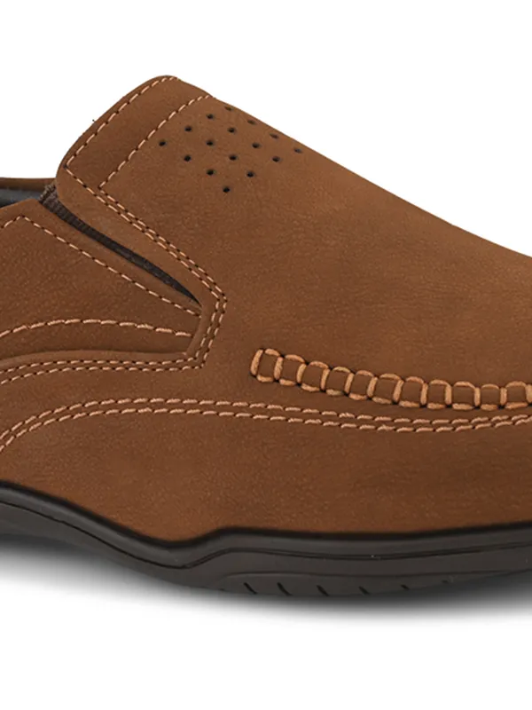 Tan_Leather_Moc-Toe_Slip-On_Casual_Shoes_For_Men