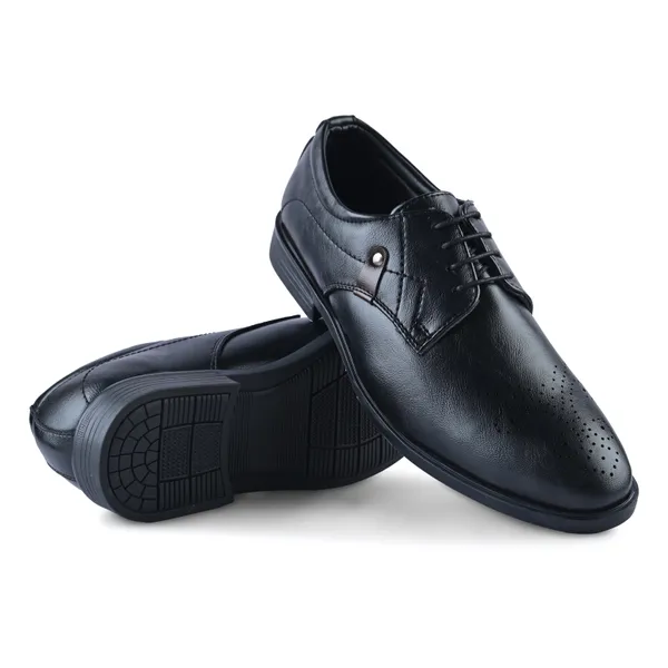 Black_Faux_Leather_Perforated_Formal_Derby_Shoes_For_Men