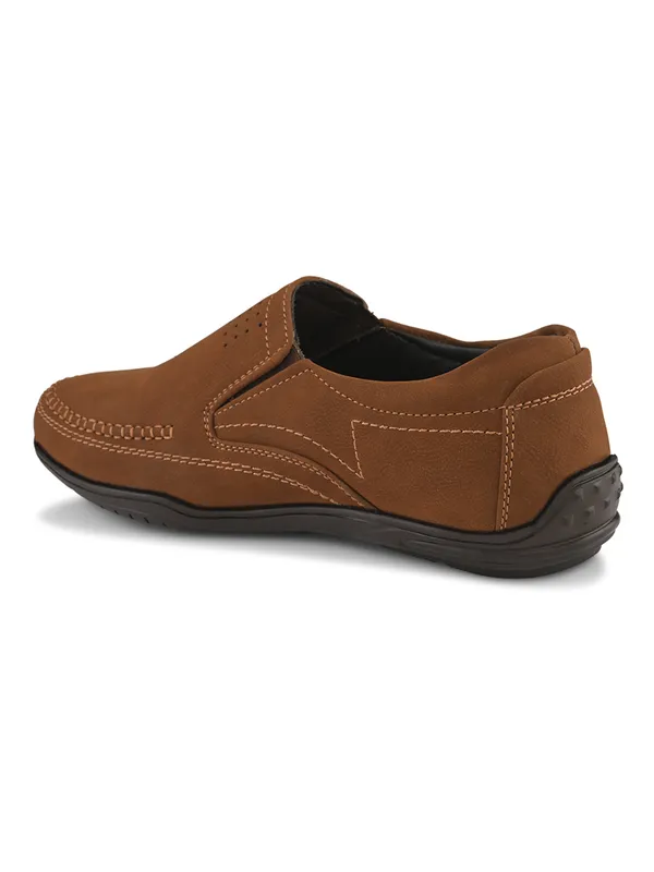Tan_Leather_Moc-Toe_Slip-On_Casual_Shoes_For_Men