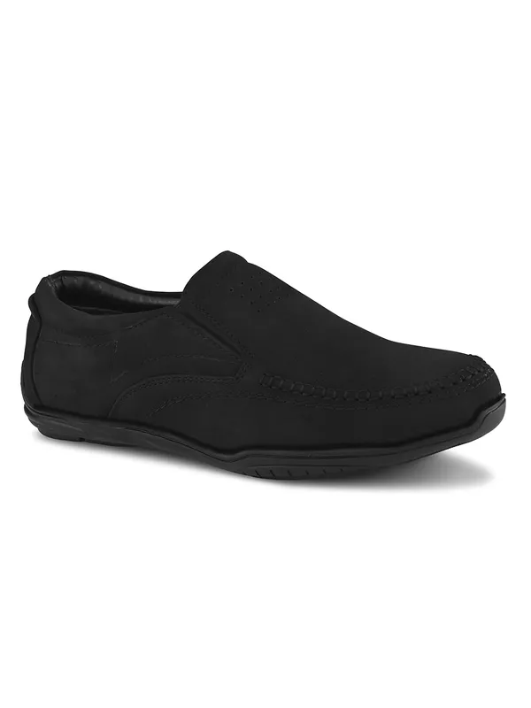 Black_Faux_Slip-On_Casual_Shoes_For_Men