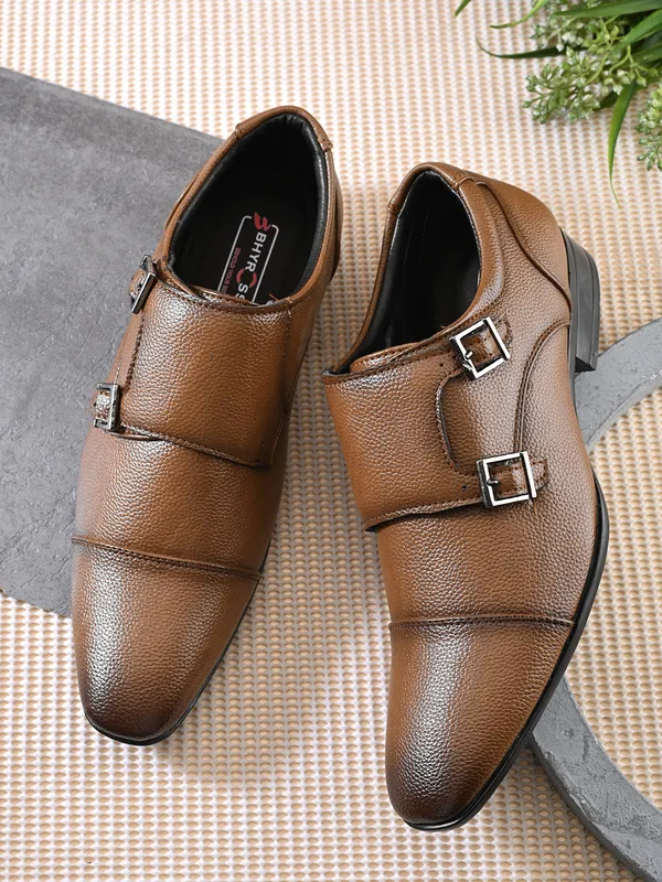 Tan_Leather_Double_Monk_Strap_Formal_Shoes_For_Men