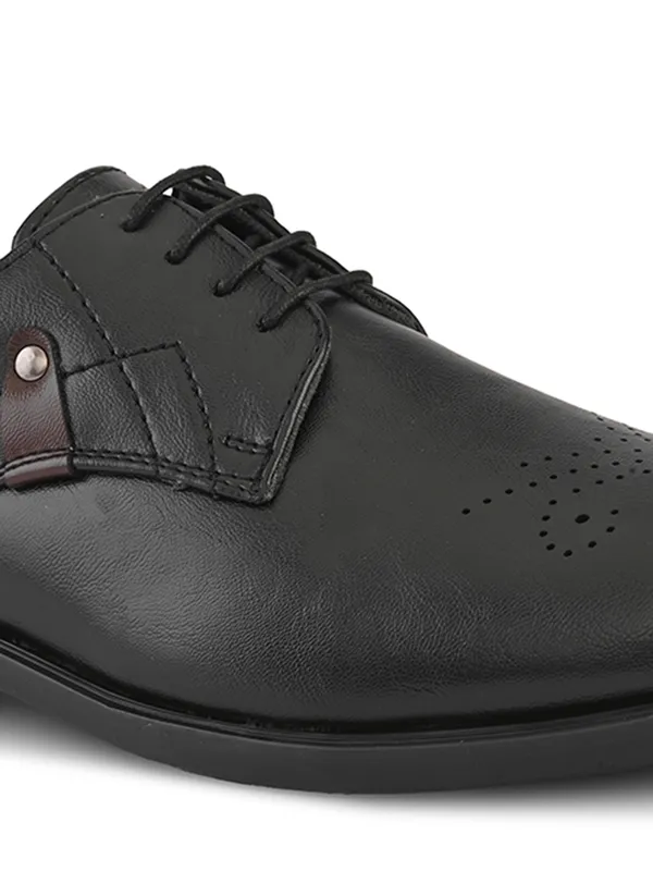 Black_Faux_Leather_Perforated_Formal_Derby_Shoes_For_Men