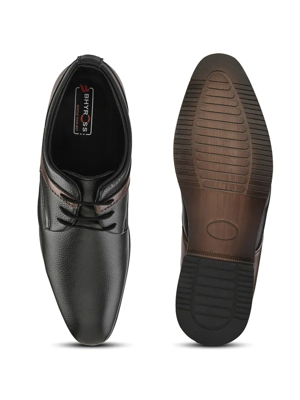 Black_Faux_Leather_Lace-Up_Formal_Derby_Shoes_For_Men