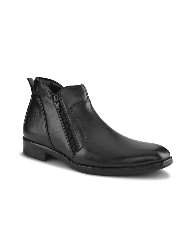 Black_Faux_Leather_Zip_Boots_for_Men