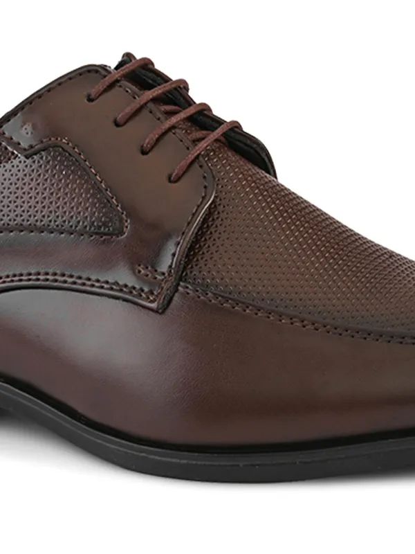 Brown_Textured_Leather_Formal_Lace-Up_Derby_Shoes_For_Men