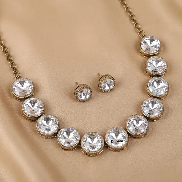 White_Alloy_Copper_Jewellery_Set_For_Women