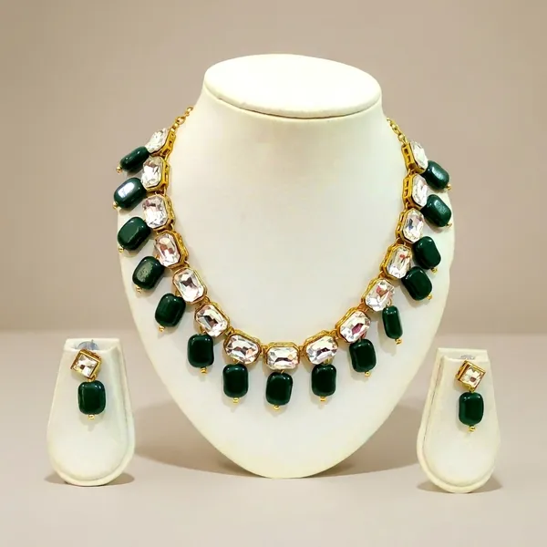 Antique_Green_Beads_And_Alloy_Jewellery_Set_For_Women_|_Necklace_And_Earings