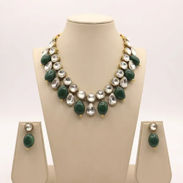 Green_Alloy_Copper_Jewellery_Set_For_Women