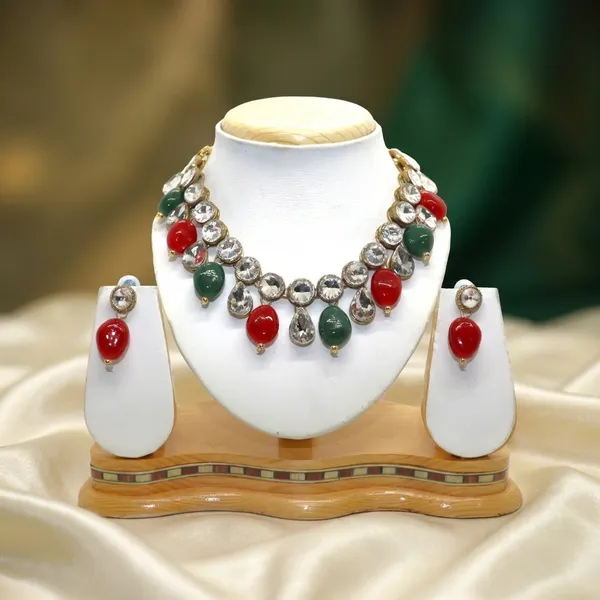 Red_And_Green_Alloy_Copper_Jewellery_Set_For_Women