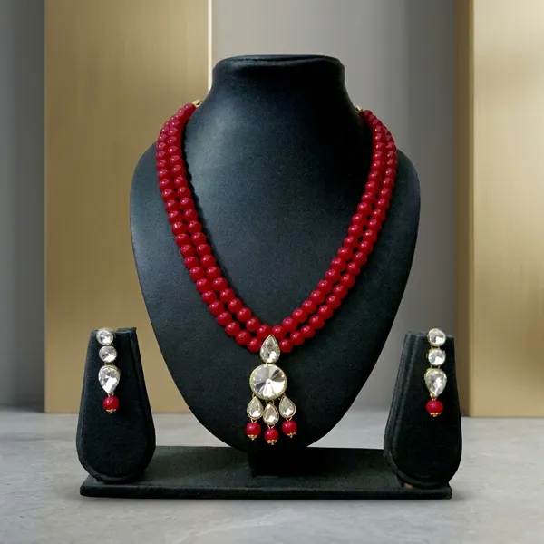 Two_Layer_Red_Alloy_Copper_Jewellery_Set_For_Women