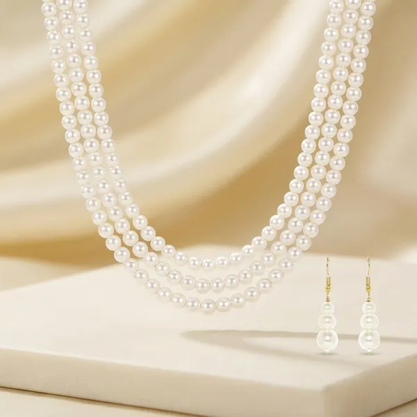 Dhivara_Three_Layer_Pearl_Necklace_Set