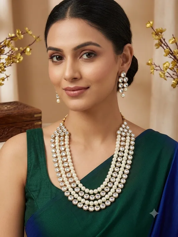 Flour_Layer_White_Pearl_and_Alloy_Metal_Copper_Plated_Jewellery_Set_For_Women
